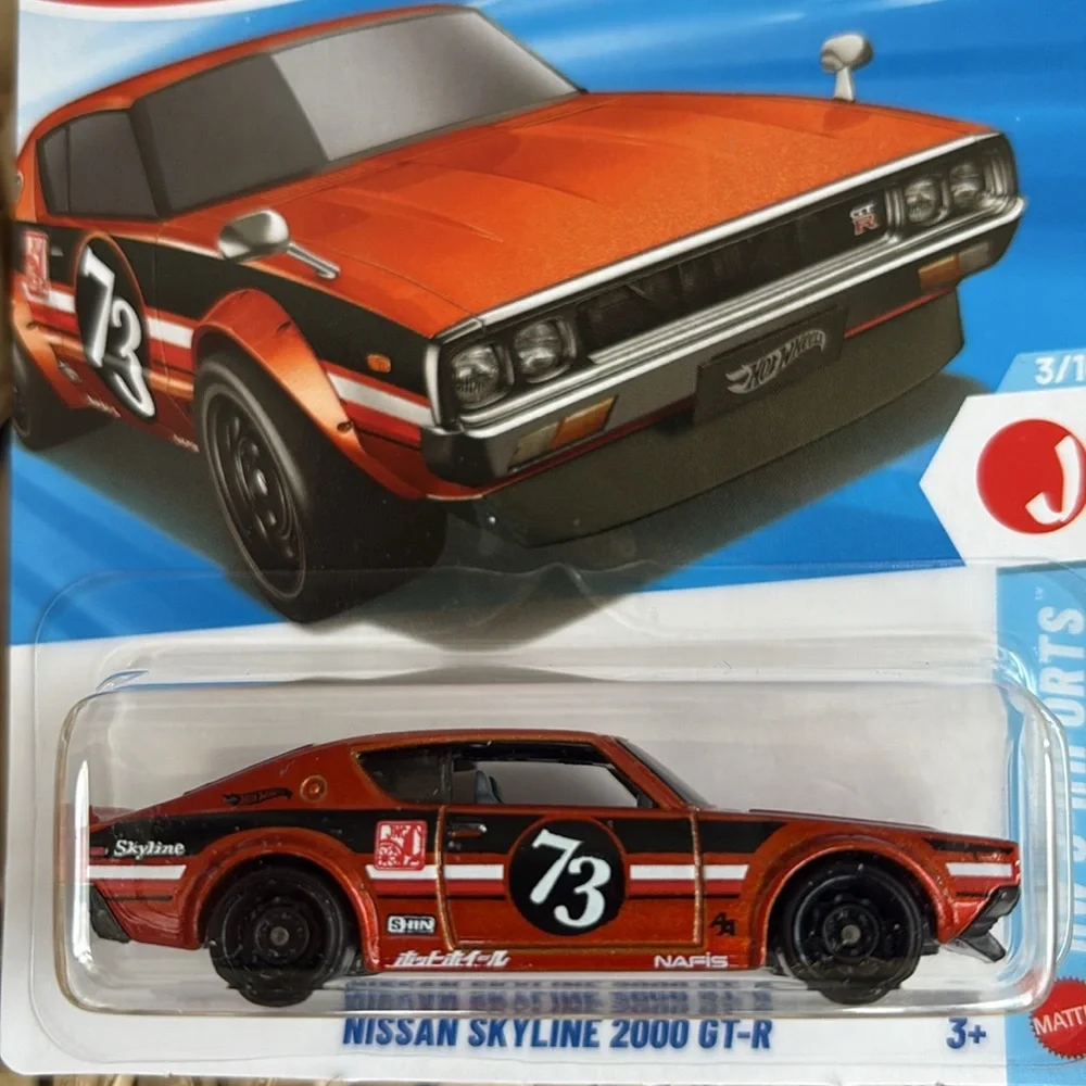Nissan Skyline 2000 GT-R Orange Sports Car Hot Wheels J Imports JDM Hotwheels